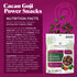 Navitas Organics Superfood Power Snacks, Cacao Goji, 8 oz. Bag, 11 Servings — Organic, Non-GMO, Gluten-Free...