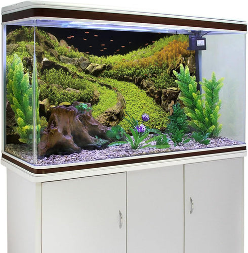 AWERT 24x16 inches Stone Aquarium Background Aquatic Plant River Bed & Lake Fish Tank Background Vinyl Background...