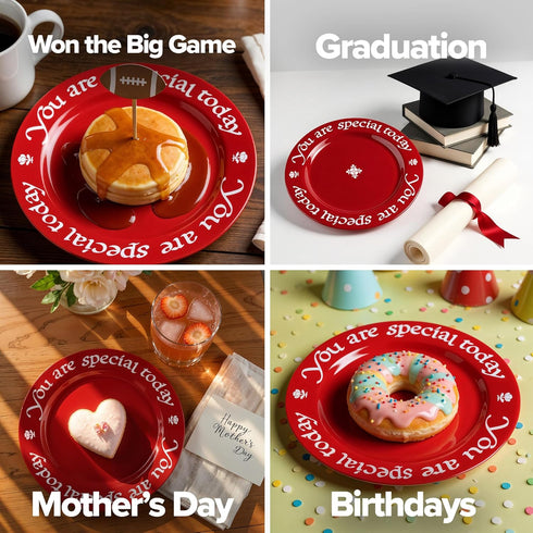 "You Are Special Today" Red Plate – Original Waechtersbach – Iconic Gift for Birthday, Graduation, Mother's Day & Milestones – German Ceramic Trad...