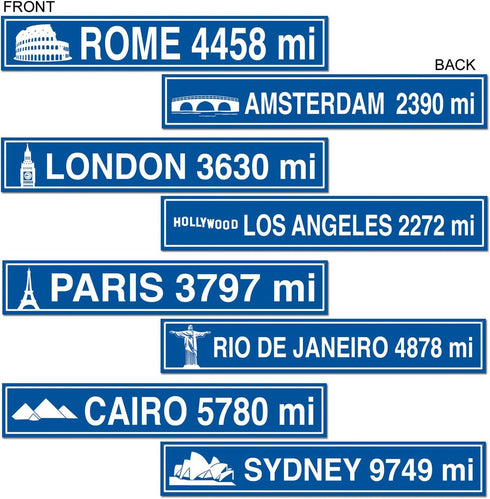 Travel Street Sign Cutouts Party Accessory...
