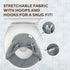 Soft Toilet Seat Cover - Plush & Thick Fabric Toilet Seat Warmer for Round & Elongated 14x18" Toilet Seats - Reusable, Machine-Washable, Easy-Inst...