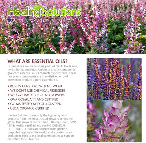 Healing Solutions 30ml Oils - Clary Sage Essential Oil - 1 Fluid Ounce...