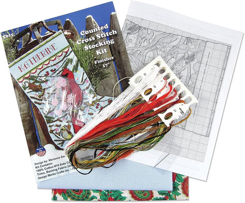 Design Works Crafts Cardinal Counted Cross Stitch Stocking Kit...
