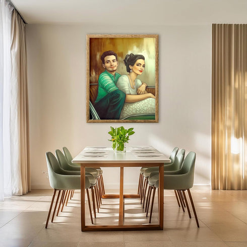 Posterizer 1 pcs-cute couple hugging-Valentine's day inspired art-Romantic Art-Holiday Poster Collection-Gift for Couples boyfriend girlfriend Hus...