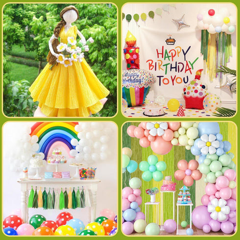 60 Pieces Crepe Paper Flower DIY Kits 8 Rainbow Colors 10 x 98Inch Crepe Paper for Flower Making, 50 Pcs Floral Iron Wire with 2 Roll 50 Meter for...
