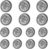 14 Pieces Silver Metal Blazer Button Set 23mm 18mm Blazer Buttons Men Metal Suit Buttons for Men Silver Buttons for Blazer,Suits,Sport Coat,Unifor...