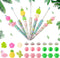 Beadthoven 12pcs DIY Beadable Pens, Hawaiian Flower Plastic Bead Pens with 48pcs Assorted Boho Tropical Summer Flamingo Pineapple Beads Pen Making...