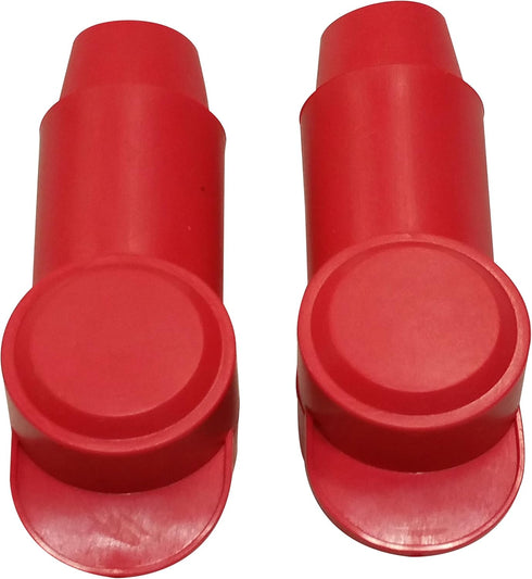 (Red) 3/8" Stud Terminal Cover - Electrical Battery Connection Insulator (2 Pack)...