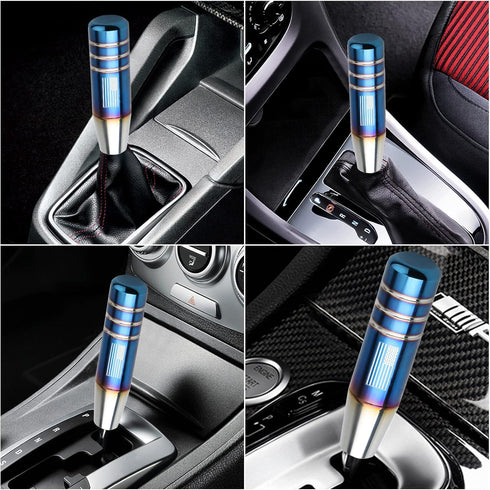Miytsya Pack-1 Gear Stick Shifter Knobs, American Flag Design Metal Gear Stick Shift Knob, Automatic Shift Knob, Weighted Car Shift Handle Knob Fi...