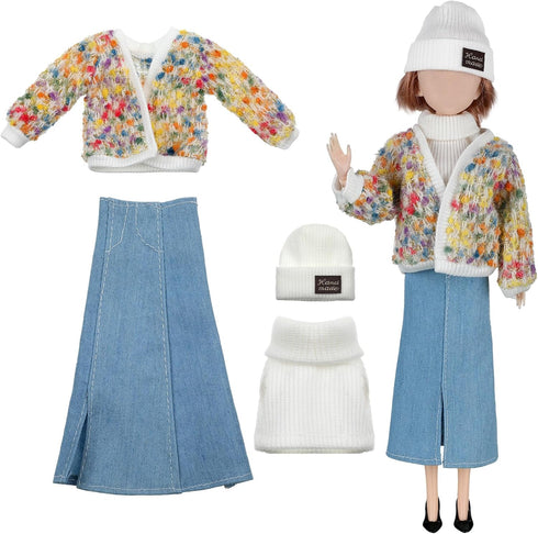 Bencailor Doll Clothes for 11.8" Girl Doll Outfits Sports Theme Doll Clothing and Accessories Set Costume Christmas Holiday Birthday Gifts (Bright...