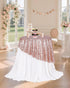 PartyDelight Sequin Tablecloth Round 50 inch Rose Gold for Wedding Party Birthday Bridal Baby Shower and Other Events Decorations...