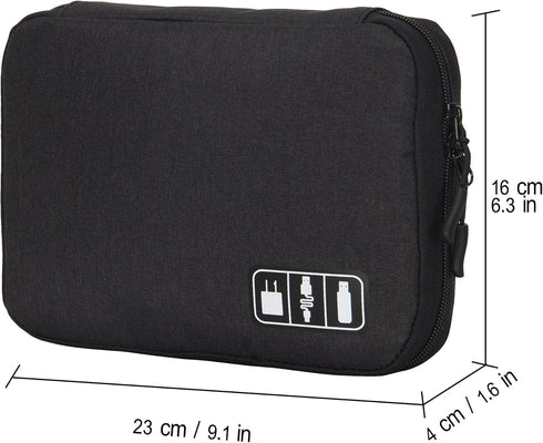 Hynes Eagle Travel Universal Cable Organizer Electronics Accessories Cases for Various USB Phone Charger and Cable Black...