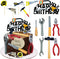 18PCS Tools Cake Topper Tools Cake Decorations Toolbox Wrench Hammer Mechanic Drill Plier Handsaw Tape Measure Screwdrivers Themed Happy Birthday ...