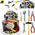 18PCS Tools Cake Topper Tools Cake Decorations Toolbox Wrench Hammer Mechanic Drill Plier Handsaw Tape Measure Screwdrivers Themed Happy Birthday ...