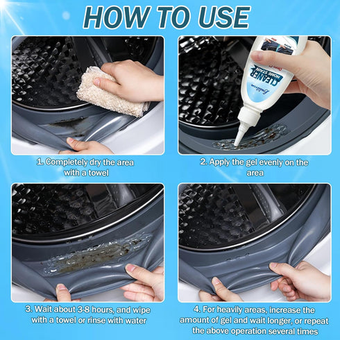 Home Remover Gel, Cleaner for Washing Machine, Refrigerator Strips, Bathroom Tiles, Washbasins, Silicone Surfaces Grout Cleaner (8 Fl Oz (Pack of ...