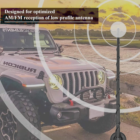 KSaAuto 16 Inch Antenna for 2007-2025 Jeep Wrangler JK JL JKU JLU Gladiator JT, Jeep Exterior Accessories, Jeep Antenna Replacement, Jeep Radio Up...