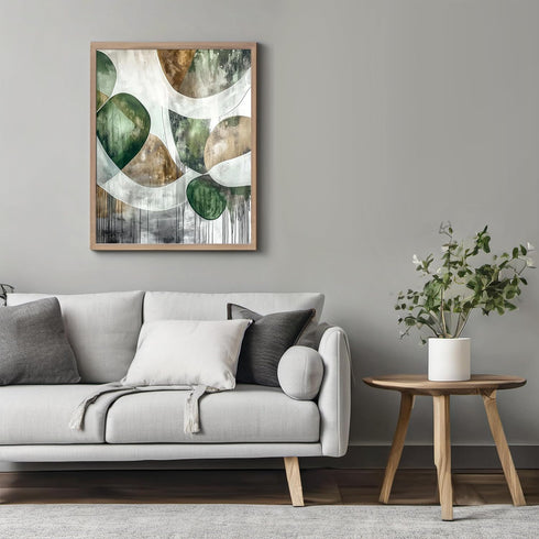 Posterizer 1 pcs-chic modern abstract shapes poster-green gold and black art 1-Abstract & Modern Art-Collectibles & Fine Art-Chic Home Decor- unfr...