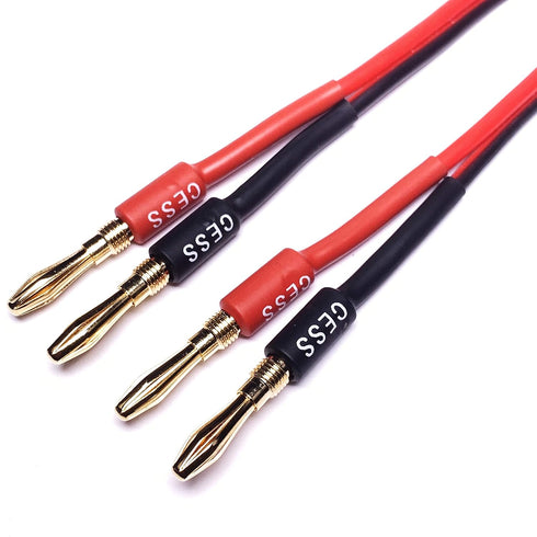 CESS-024-3f Banana Plug to RCA Cable, Phono Banana Speaker Cable, 2 Channels (14AWG 3 Feet)...
