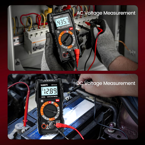 KAIWEETS Digital Multimeter 4000 Counts, Voltage Tester with Accurate Ohm Volt Amp Readings, DC/AC Voltmeter Clearly Measures Resistance Continuit...