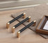1 Pack Black and Gold Handles for Cabinets, 6-3/10 Inch Hole Centers Gold Drawer Pulls, Dresser Hardware and Handles for Cabinets and Drawers...