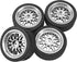 OD 2.55" Rubber Tires & Plastic Wheel Rims 12mm Hex Hub Compatible with HSP Tamiya HPI Kyosho Redcat ExceedRC 1/10 On-Road Touring Car,WLtoys 1/14...