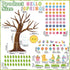 150 Pcs Spring Classroom Tree Bulletin Board Set Hello Spring Bulletin Board Decorations Flowers Green Leaves Woodland Cutouts Bulletin Board Stic...
