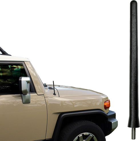 AntennaMastsRus - Short Rubber Antenna fits Toyota FJ Cruiser (2007-2015) - USA Stainless Steel Threading - The Original 6 3/4 Inch Accessories - ...