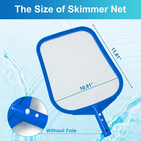 Pool Skimmer- Pool Skimmer Net without Pole, Swimming Pool Skimmer Net with Reinforced Frame, Pool Nets for Cleaning...
