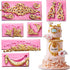 (Set Of 6) Baroque Fondant Molds for Cake Decorating Curlicues Scroll Lace Border Candy Silicone Mold for Sugarcraft, Cupcake Topper...