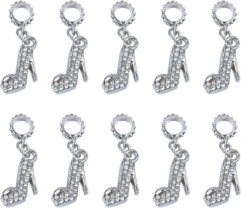 AUEAR, Fashion Crystal High Heel Shoe Shape Charms Bulk Pendant Jewelry Findings for Jewelry Making Necklace Bracelet DIY...
