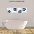 Simple Relax Soak Unwind Breathe Navy Blend Floral Prints, 4 (8x10) Unframed Photos, Wall Art Decor Gifts for Home Office Salon Lounge Bathroom Sc...