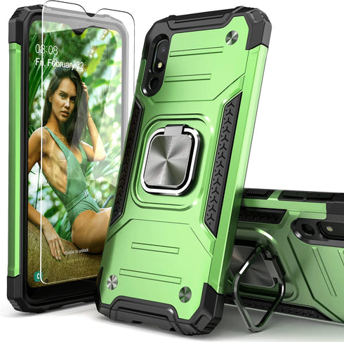 Galaxy A10E Case with Screen Protector, Galaxy A10E Case, Shockproof Drop Test Cover with Car Mount Kickstand Lightweight Protective Cover for Sam...
