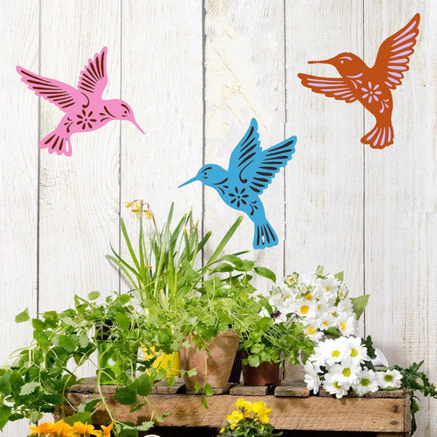 Hummingbird Stencil Set for Crafts, Reusable Silhouette Patterns for Painting Wood, Walls and Garden Decor...