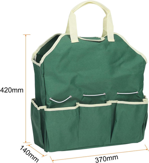 Garden Tool Bag 14.6" x 5.5" x 16.5" Large Oxford Waterproof with Pockets Garden Tote Bag Gardening Plant Tool Organizer Storage Carrier Store for...