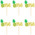 Ercadio 24 Pack Pineapple One Cupcake Toppers Glitter Pineapple 1st Birthday Cupcake Picks Hawaii Luau Tropical Cupcake Decors Summer Theme Baby S...
