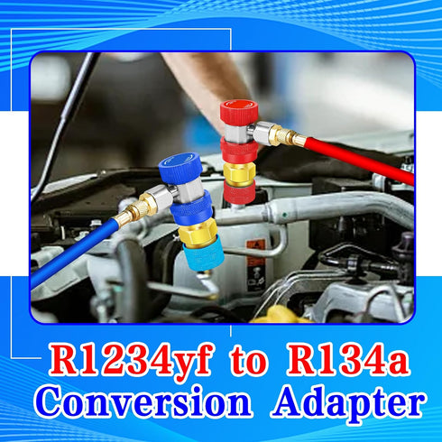 R1234yf to R134a Adapter, 1234yf to 134a Adapter Kit, R1234yf to R134a Conversion Adapters, High/Low Pressure Side R134a Adapter Convert to R1234y...