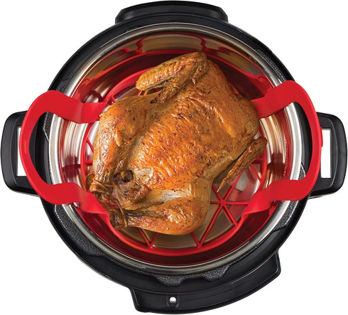 Instant Pot Official Silicone Bakeware Sling - Multi-Use, Heat-Resistant, BPA-Free, Compatible with 6-Quart and 8-Quart Cookers, Red - Ideal for L...