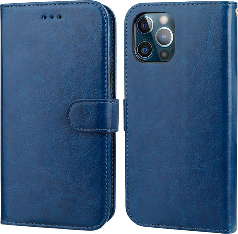 Bocasal Detachable Wallet Case for iPhone 13 Pro Max RFID Blocking Card Slots Holder Premium PU Leather Magnetic Kickstand Shockproof Wrist Strap ...