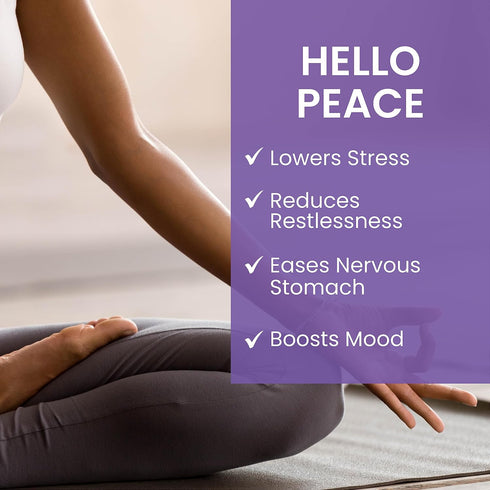 Himalaya Hello Peace, Daily Stress Relief Herbal Supplement, Ashwagandha, Turmeric, Saffron, Eases Nervousness, Relaxation and Calm, Balances Cort...