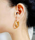 Chunky Gold Hoop Earrings For Women - 14k Gold Plated Geometric Double Hoop Statement Earrings, Hypoallergenic Earrings For Women, Gold Jewelry Fo...