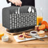 Yarwo 2 Slice Toaster Cover with Pockets and Top Handle, Nylon Toaster Cover Fits for Most Standard 2 slice Toasters, Gray with Arrow...