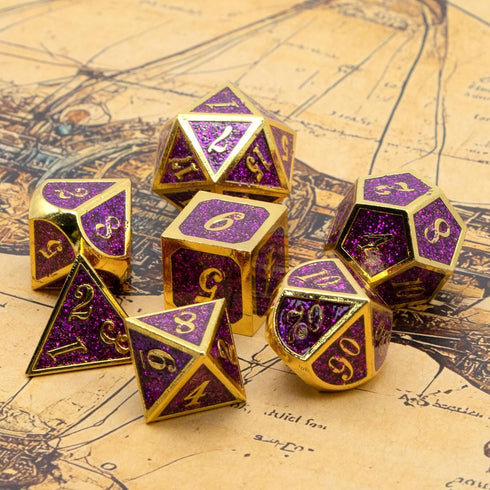 Metal D&D Dice Set, HNCCESG Polyhedral DND Dice for Role Playing Dungeons and Dragons Pathfinder RPG MTG Board Games Tabletop Gaming Shadowrun War...