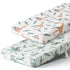 Stretchy Changing Pad Covers BROLEX Carddle Sheet Set for Baby Boys Girls,2 Pack Jersey Knit,Giraffe Leaf...