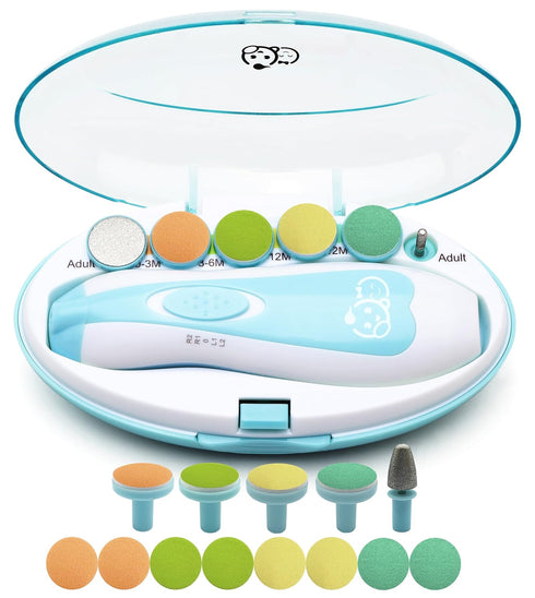 Baby Nail Trimmer 21 in 1, Usage Labeled Case & 13 Extra Replacement Tools, Royal Angels Baby Electric Nail File, Baby Nail Care, Nail Clipper New...