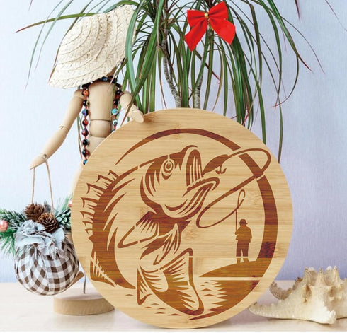 Fish Stencils for Painting Reusable Fishing Stencils Large Fisherman Template Paint Stencils for Painting on Wood Burning, DIY Art Craft Fabric Ca...