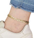 Gold Electroplated Anklet for Women, 9-12 Inch Sizes, Figaro, Cuban, Mariner, Herringbone Design - Made in Korea...