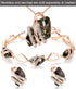 Leafael Wish Stone Link Charm Bracelet with Birthstone Crystals, Rose Gold Plated or Silver-tone, 7"+2"...