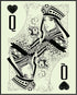 Posterizer 1 pcs-black and white queen of hearts bar card print-Miscellaneous-Sports & Hobby Art-Decor for Game Room or Man Cave- unframed wall ar...