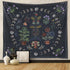 LINICE Nature Moon Phase Wall Hanging, Bohemian Mandala Tapestry Aesthetic Bedroom Decor, Botanical Tapestry Suitable For Bedroom Home Dorm...