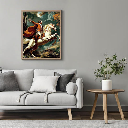 Posterizer 1 pcs-Napoleon Bonaparte inspired art-riding to battle 2-Men's Art Collection-Famous Figures Art Collection-Gift for Men, Man, Husband,...